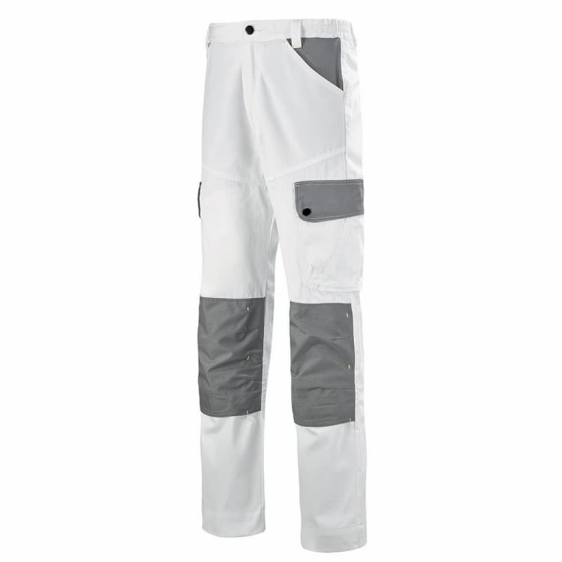 Cepovett - Pantalon blanc gris pour peintre CRAFT PAINT - XS - Blanc / Gris