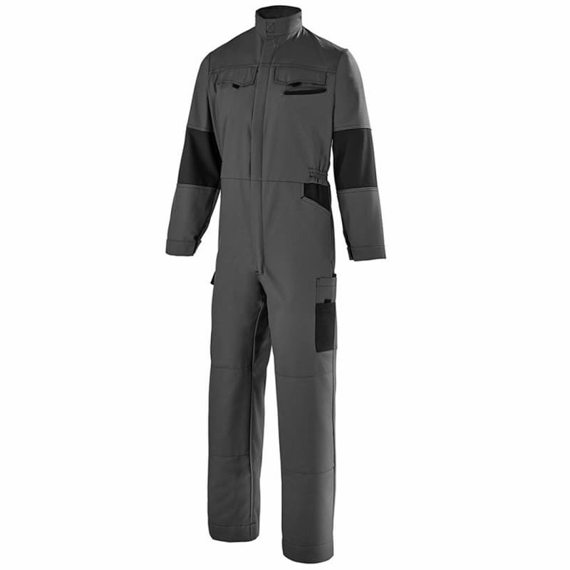 Cepovett - Combinaison de travail 1 Zip taille élastiquée Facity - XS - Gris Foncé / Noir
