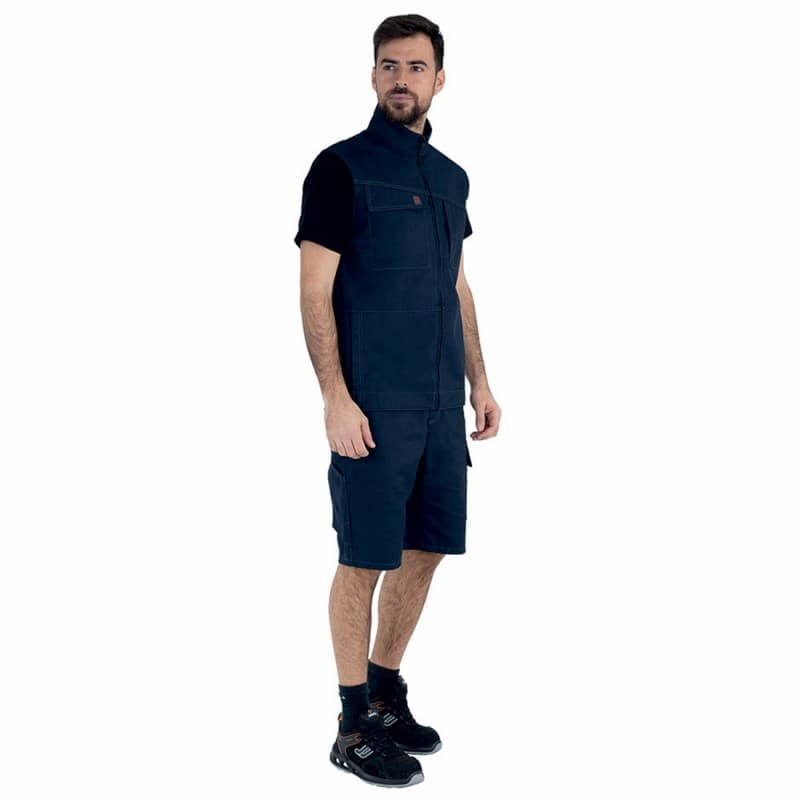 Lafont - Bermuda de travail polyester majoritaire IOLITE - XS - Bleu Marine