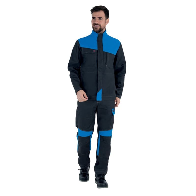 Lafont - Blouson de travail GRENAT - XS - Gris Foncé / Bleu Azur