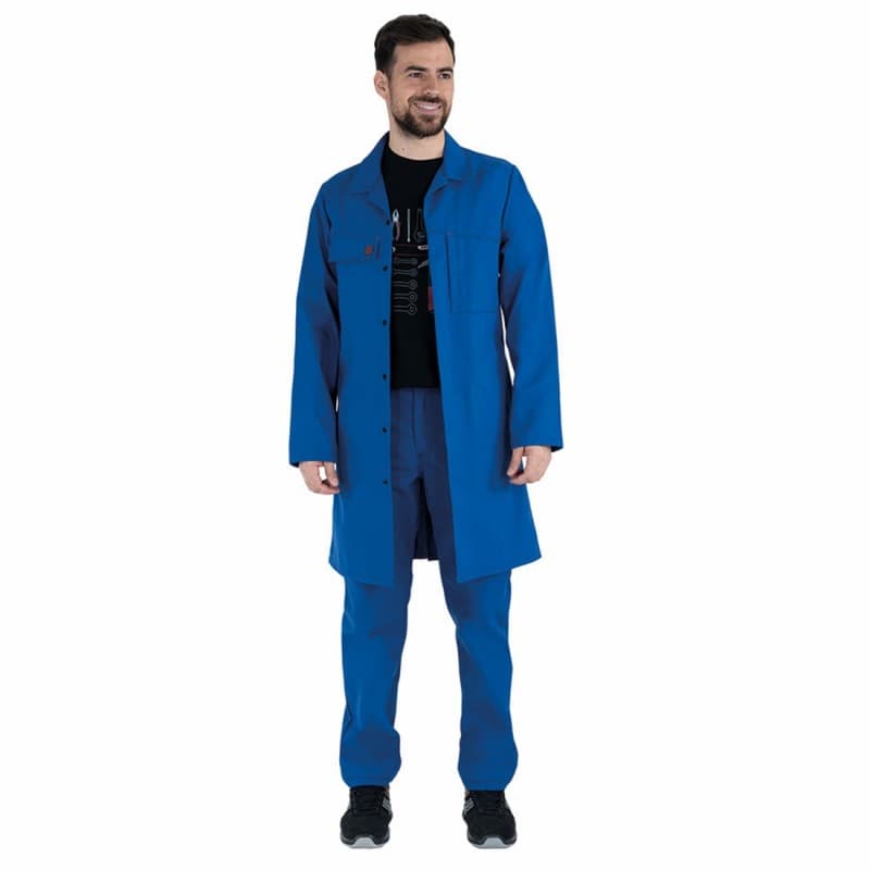Lafont - Blouse de travail polyester majoritaire AMBRE - XS - Bleu Bugatti