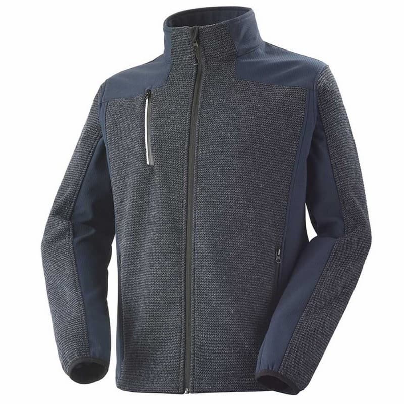 Cepovett - Pull de travail zippé CHAMPOLEON - S - Bleu / Noir
