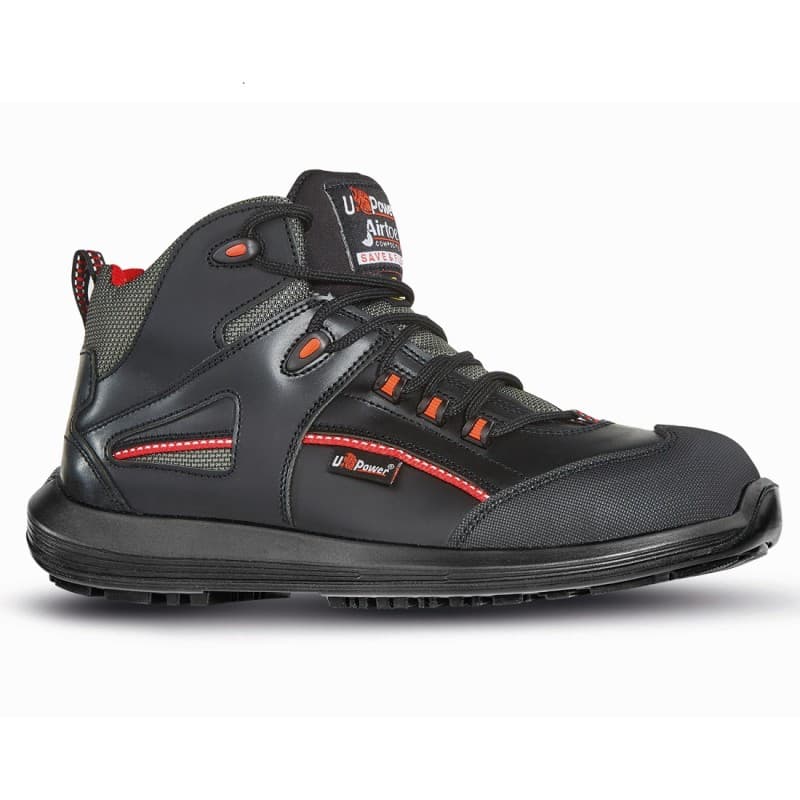U-Power - Chaussures de sécurité hautes sans métal TEAK - Environnements humides - ESD S3 SRC - 38 - Noir