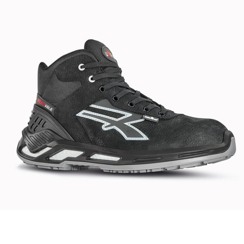 U-Power - Chaussures de sécurité hautes légères et confortables ARDEN - Usage général - S3 SRC CI ESD - 35 - Gris Foncé