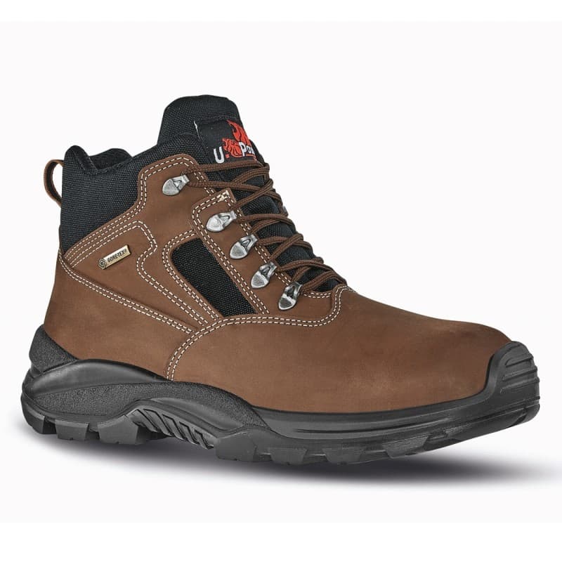 U-Power - Chaussures de sécurité hautes en goretex imperméables SMASH GTX - Environnements humides - S3 WR HI CI SRC - 38 - Marron