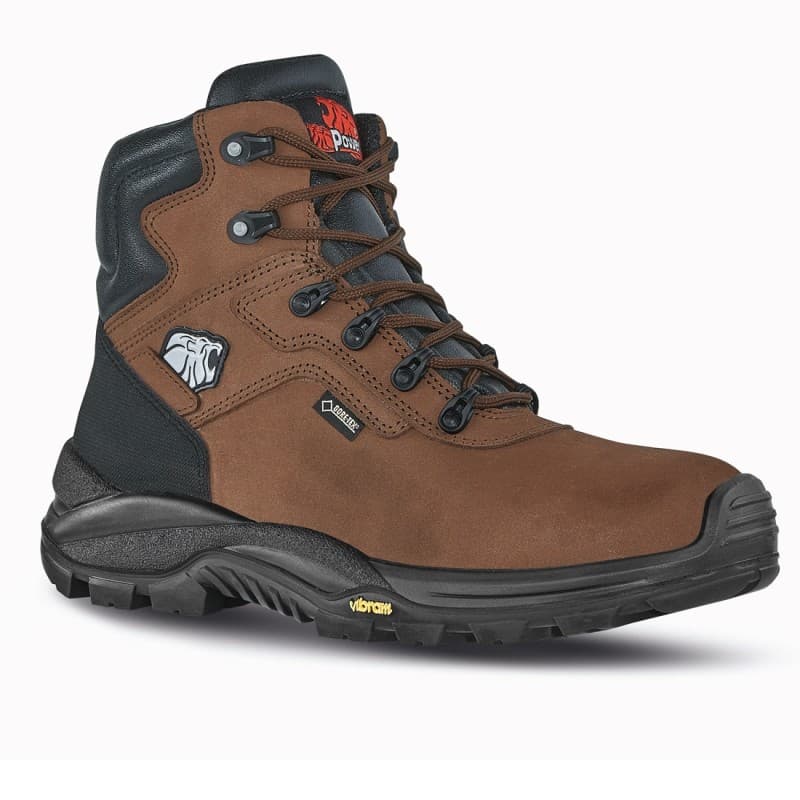 U-Power - Chaussures de sécurité hautes en goretex CLIMB GTX - Environnements humides froids - S3 HRO HI CI WR SRC - 38 - Marron