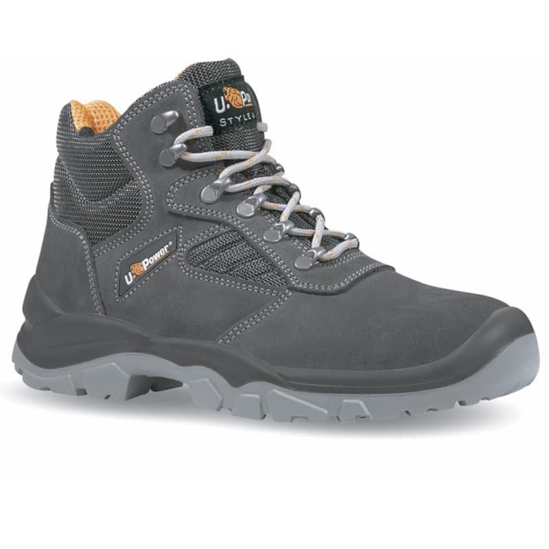 U-Power - Chaussures de sécurité hautes classiques REAL - Environnements secs - S1P SRC - 35 - Gris Foncé