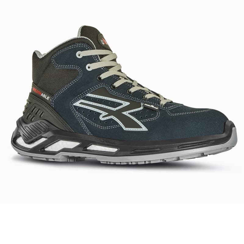 U-Power - Chaussures de sécurité hautes avec renfort anti-shock BLASTER - Usage général - ESD S1P SRC - 35 - Bleu Foncé