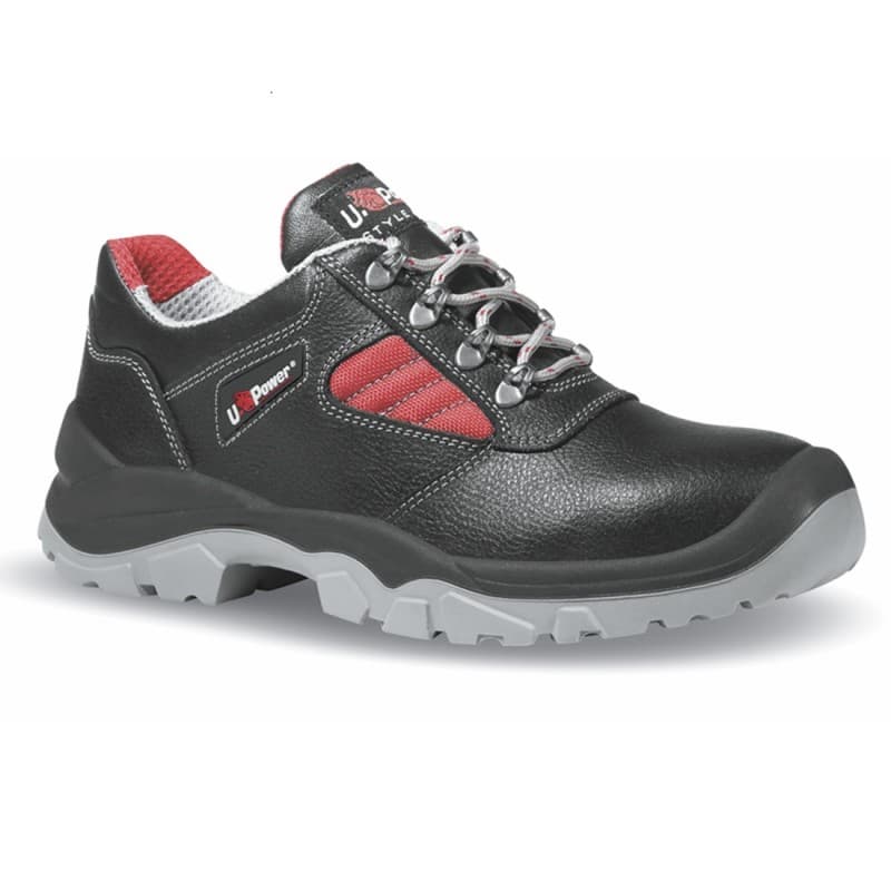 U-Power - Chaussures de sécurité basses classiques MAUNA - Environnements humides - S3 SRC - 38 - Noir / Rouge