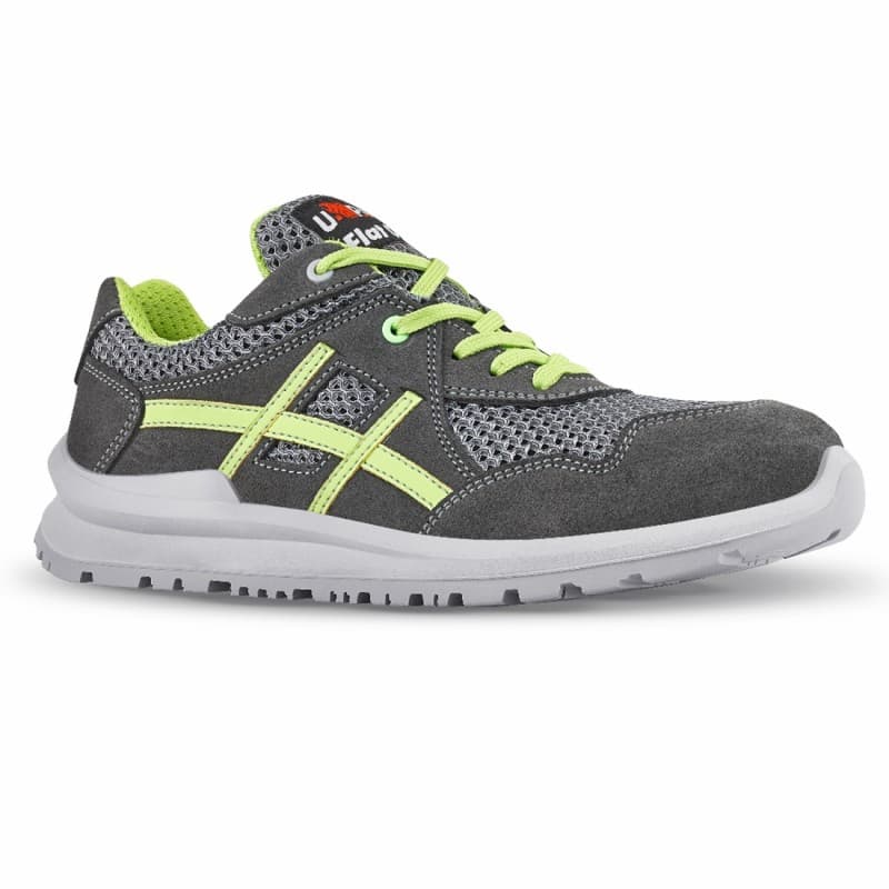 U-Power - Baskets de sécurité basses souples et légères NICO - Environnements secs - S1P SRC - 35 - Gris / Vert
