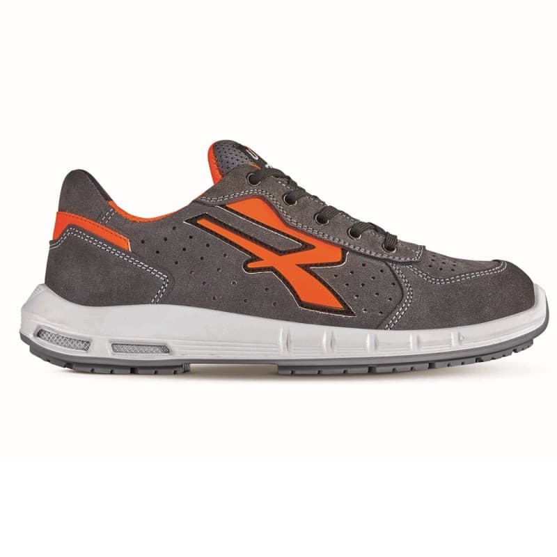 U-Power - Baskets de sécurité basses anti fatigue légères SIRIO PLUS - Environnements secs - S1P SRC ESD - 35 - Gris / Orange