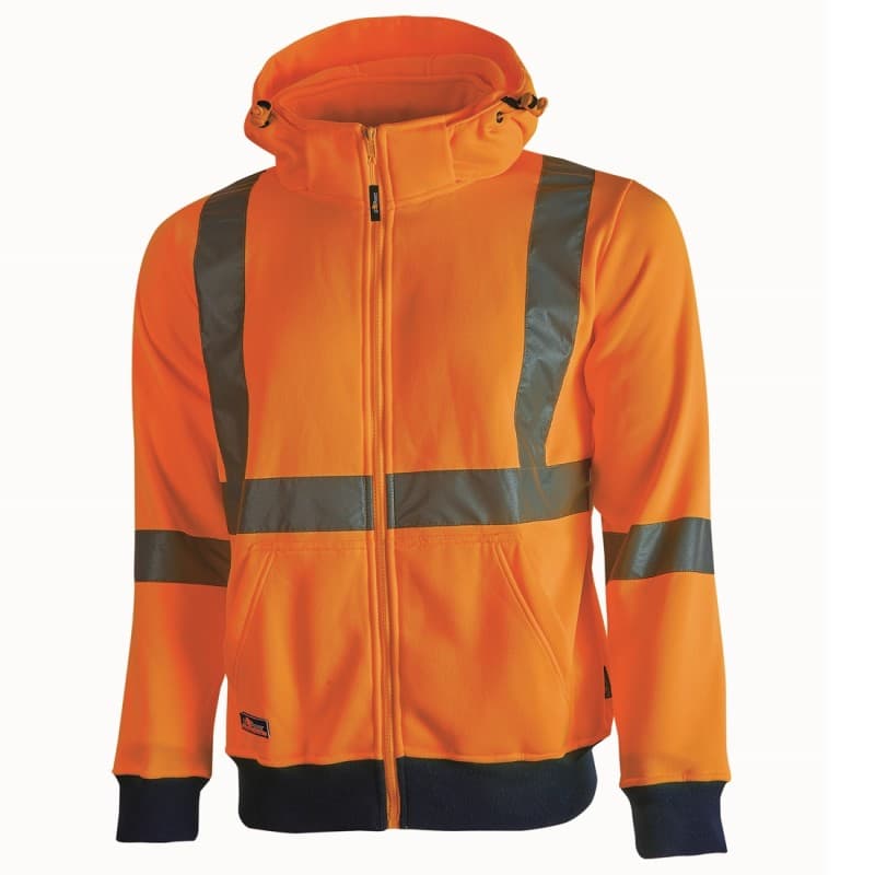 U-Power - Sweat-shirt orange haute visibilité zippé MELODY - S - Orange