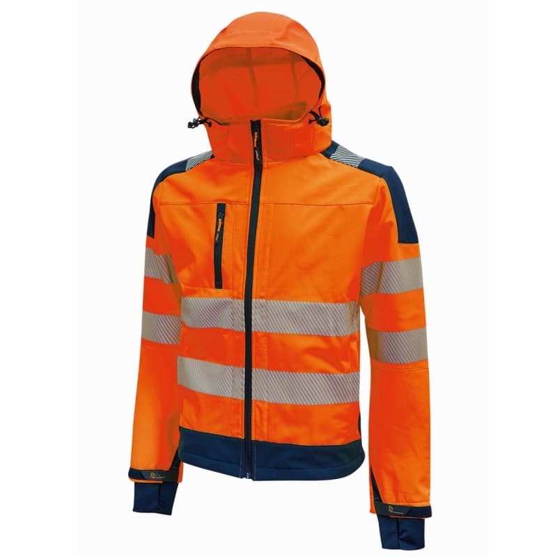 U-Power - Veste Softshell orange haute visibilité Stretch MIKY - S - Orange