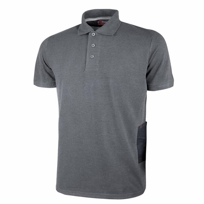 U-Power - Polo manches courtes Slim gris foncé GAP (PACK de 3) - S - Gris / Vert