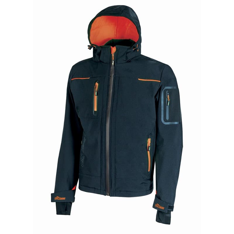 U-Power - Veste Softshell de travail imperméable bleu foncé SPACE - S - Bleu Foncé