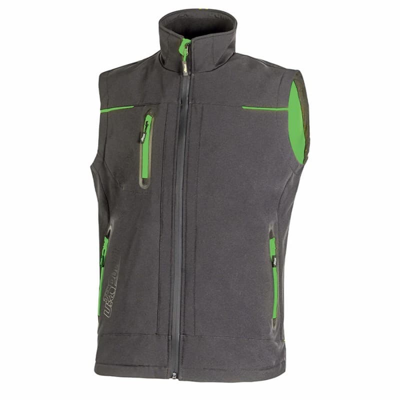 U-Power - Gilet de travail sans manches gris vert UNIVERSE - S - Gris / Vert