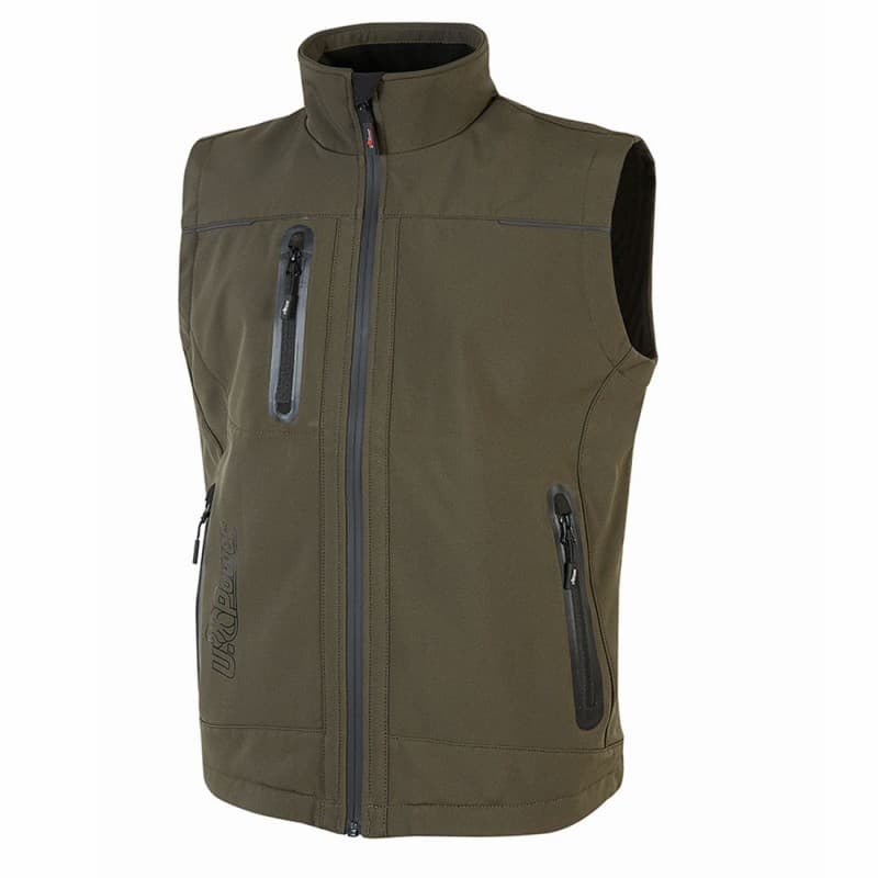 U-Power - Gilet de travail sans manches vert foncé UNIVERSE - L - Vert Foncé