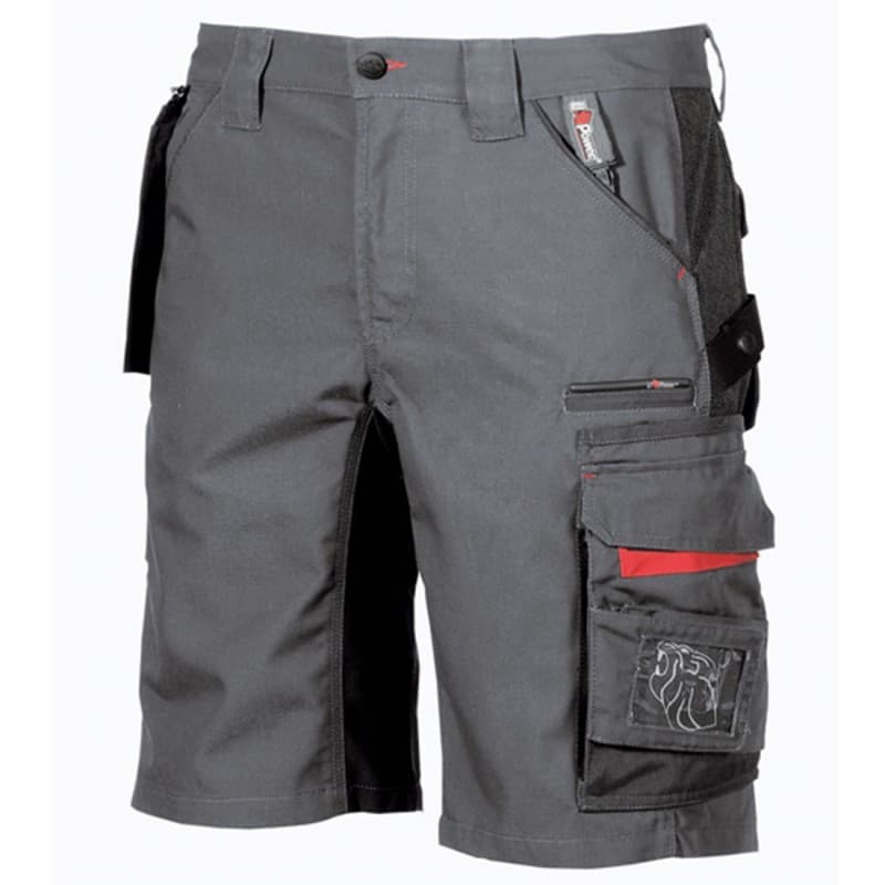 U-Power - Bermuda de travail gris foncé START - 38 - Gris / Vert