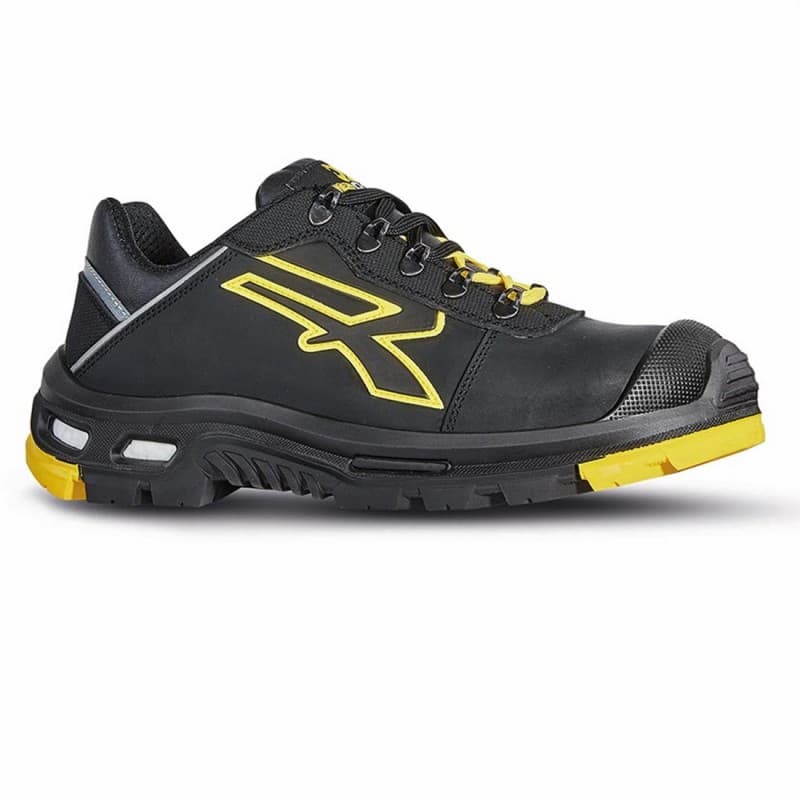 U-Power - Chaussures de sécurité basses ultra résistantes DAVE - Environnements exigeants - RS S3 WR HI HRO SRC CI - 38 - Noir / Jaune