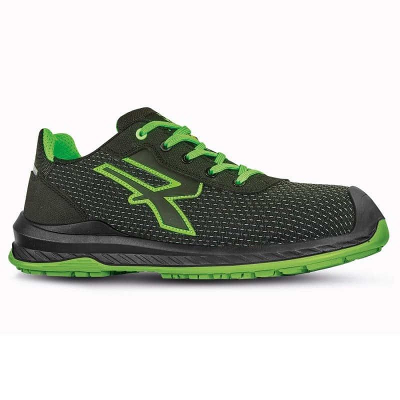U-Power - Chaussures de sécurité basses éco durables ISLAND - Environnements secs - S3 SRC CI ESD - 35 - Noir / Vert