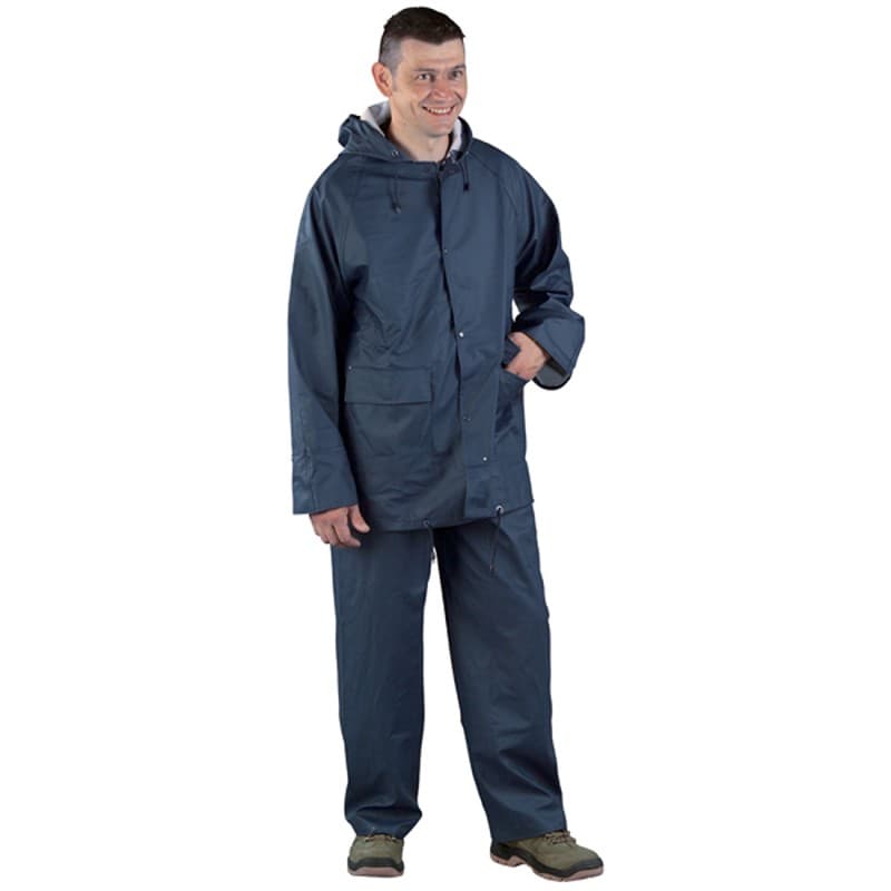 Coverguard - Ensemble de pluie bleu marine en PU 170g/m2 - M - Bleu Marine