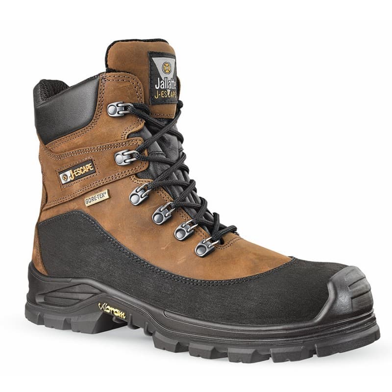 Jallatte - Rangers de sécurité marron et noire JALACER SAS S3 CI HI WR HRO SRC GORE - 38 - Marron / Noir