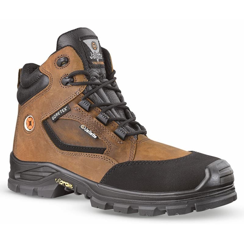 Jallatte - Chaussures de sécurité hautes marron et noire JALROCHE SAS GORE S3 CI HI WR HRO SRC - 38 - Marron / Noir
