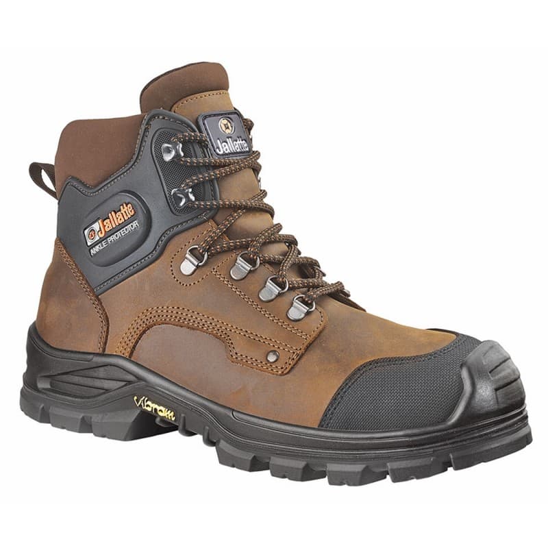 Jallatte - Chaussures de sécurité hautes marron et noire JALIROK SAS S3 CI HI AN HRO SRC - 38 - Marron / Noir