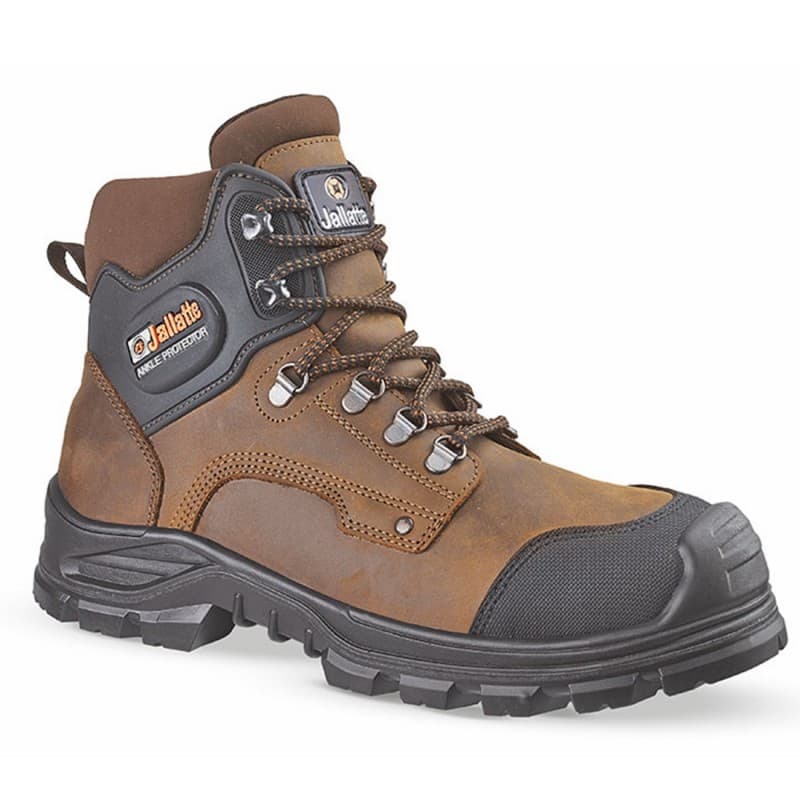 Jallatte - Chaussures de sécurité hautes marron et noire JALFIR SAS S3 CI AN SRC - 38 - Marron / Noir
