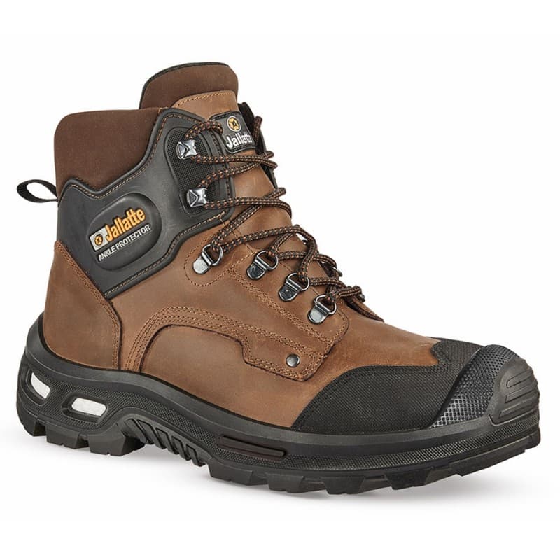 Jallatte - Chaussures de sécurité hautes marron et noire JALTARAK SAS S3 CI AN SRC - 35 - Marron / Noir