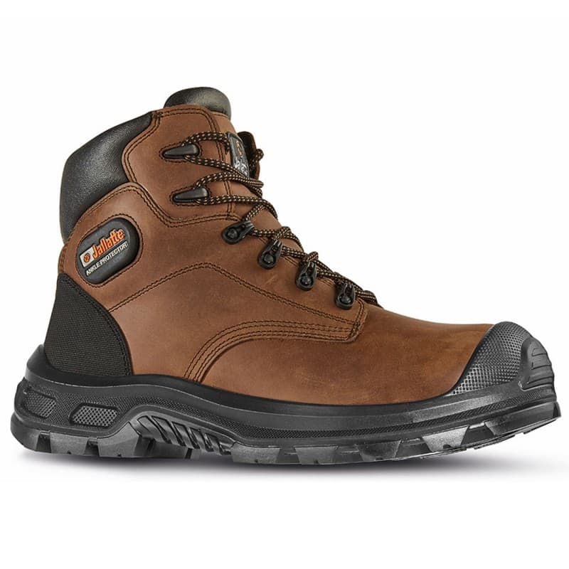 Jallatte - Chaussures de sécurité hautes marron et noire JALBUMPER SAS ESD S3 CI SRC - 35 - Marron / Noir