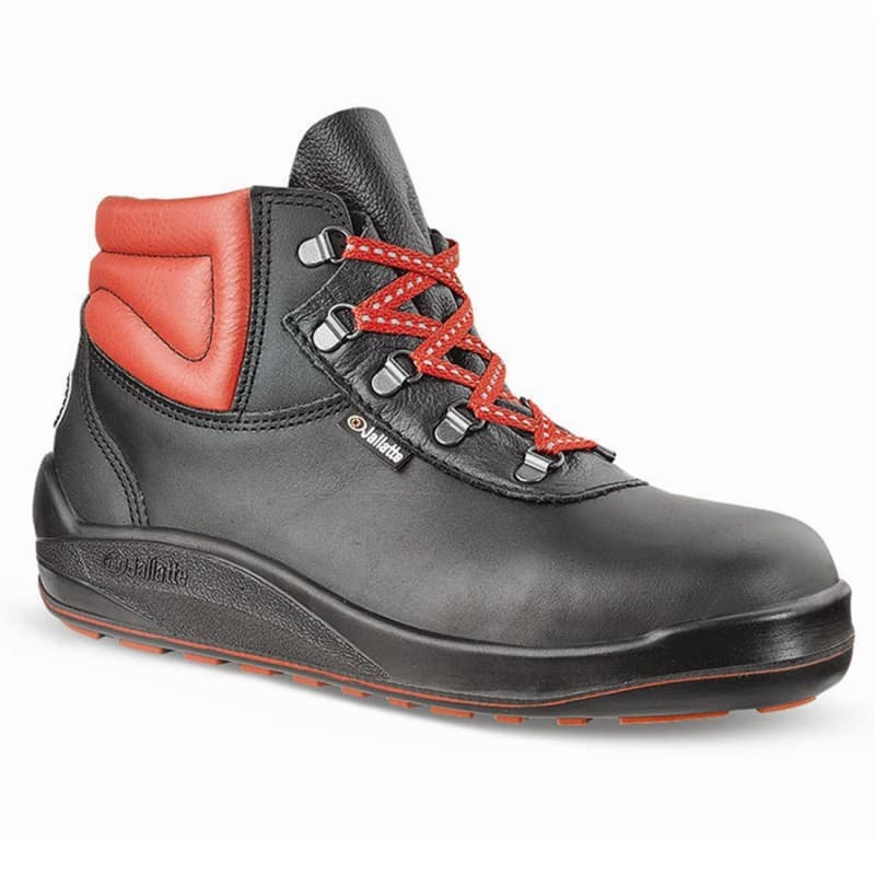 Jallatte - Chaussures de sécurité hautes noire et rouge JALTARMAC SAS S3 HI HRO SRC - 38 - Noir / Rouge