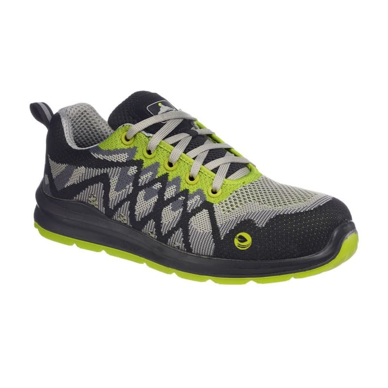 Portwest - Baskets de sécurité basses Eco-conçues en maille perforée embout composite S1P - 36 - Noir / Jaune