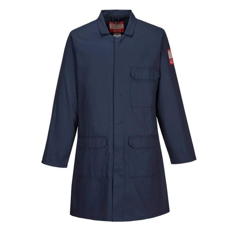 Portwest - Blouse de travail ignifugée résistante à la flamme en Bizflame - L - Bleu Marine