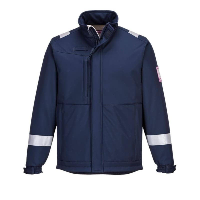 Portwest - Veste softshell multi-normes en Modaflame classique spécial arc électrique bleu marine - L - Bleu Marine