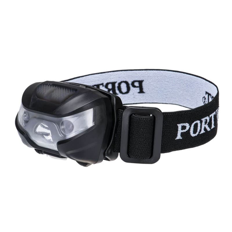 Portwest - Lampe frontale rechargeable par câble USB-C inclus 100 lumens - Unique - Noir
