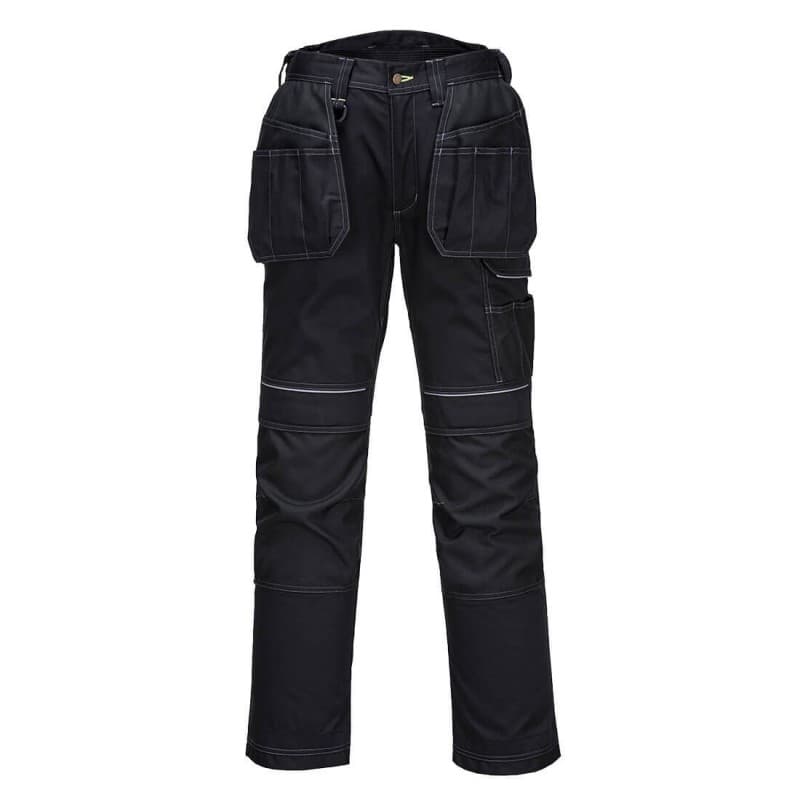 Portwest - Pantalon de travail extensible holster avec poches porte-outils PW3 - 36 - Noir