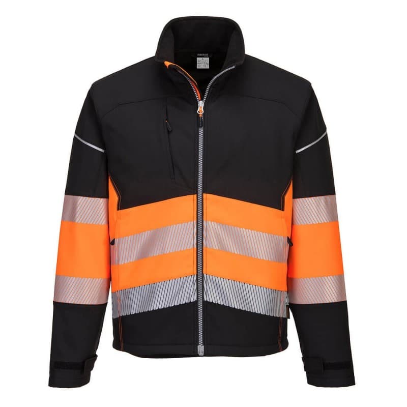 Portwest - Veste de travail softshell bicolore PW3 haute visibilité classe 1 - 4XL - Noir / Orange