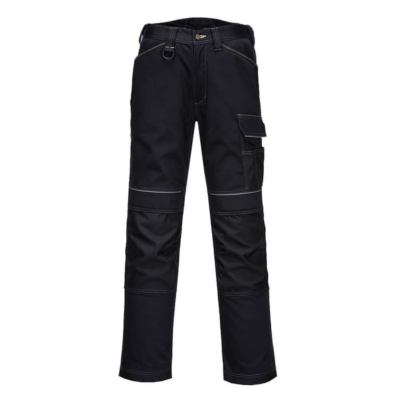 Portwest - Pantalon de travail stretch en poly-coton PW3 pour femmes taille élastiquée - 34 - Noir