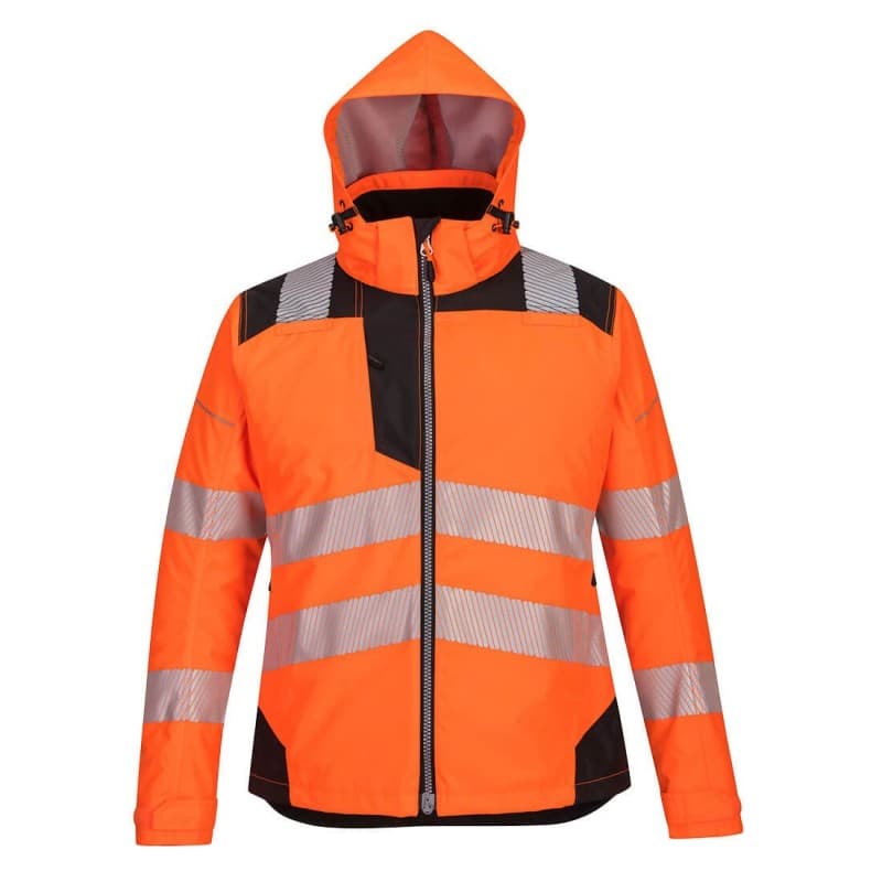 Portwest - Parka de travail chaude PW3 pour femmes haute visibilité classe 2 - L - Orange / Noir