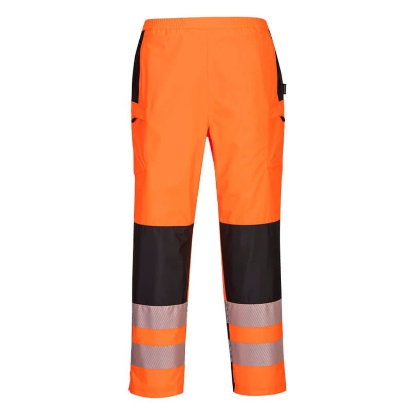 Portwest - Pantalon de pluie imperméable PW3 pour femmes haute visibilité classe 2 - L - Orange / Noir