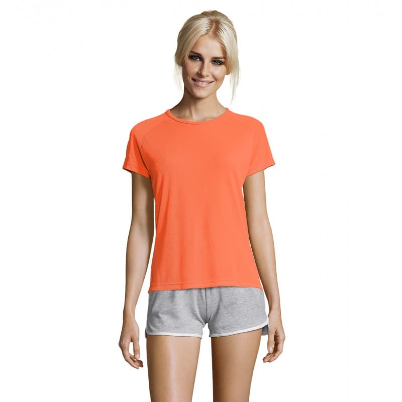 Sol's - Tee-shirt femme manches raglan SPORTY WOMEN - XS - Orange