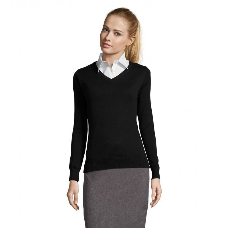 Sol's - Pull col v femme GALAXY WOMEN - XS - Noir