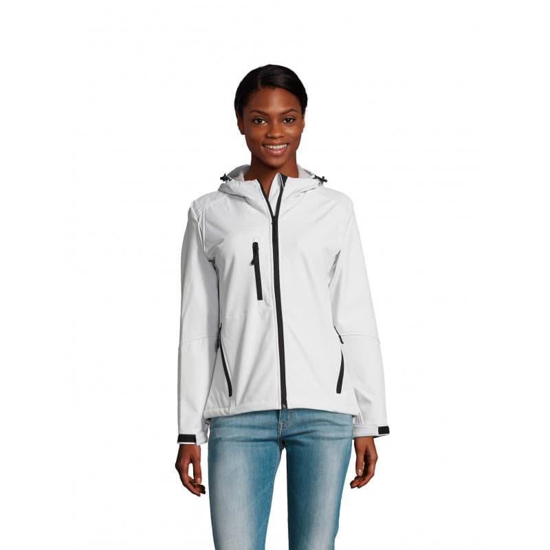 Sol's - Softshell femme à capuche REPLAY WOMEN - S - Blanc