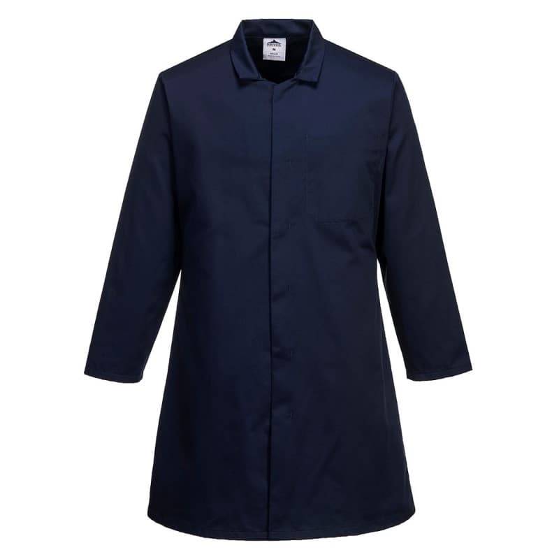 Portwest - Blouse agroalimentaire avec une poche en poly-coton - L - Bleu Marine