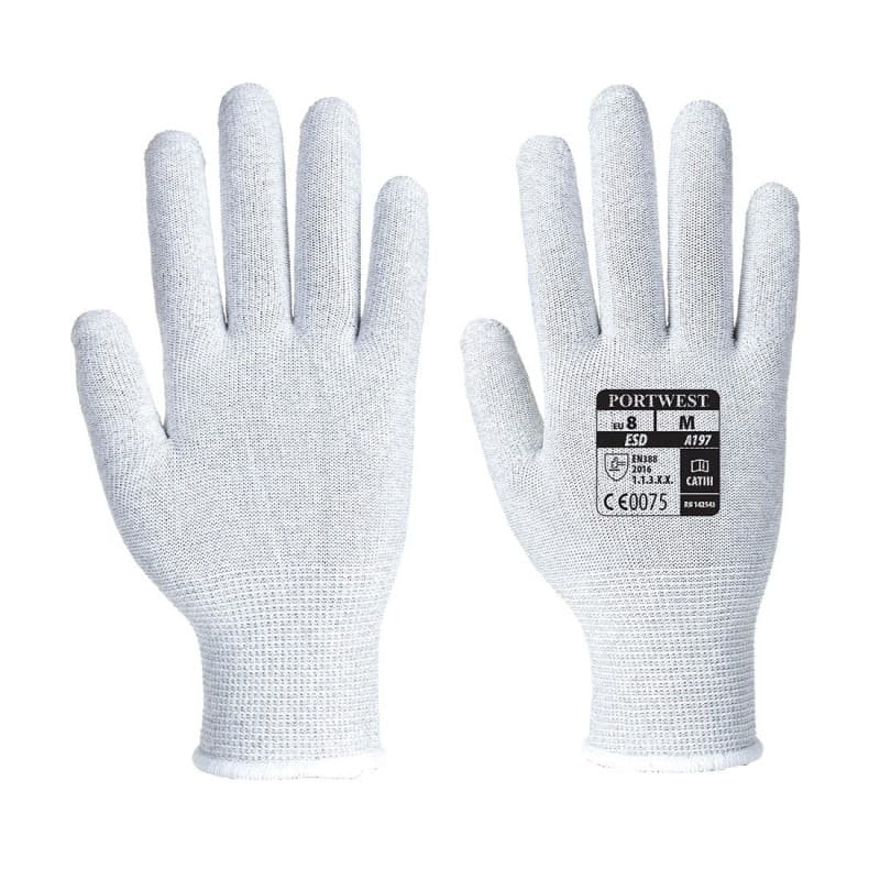 Portwest - Gants ESD jauge 15 (Pack de 12) - 9 - Gris