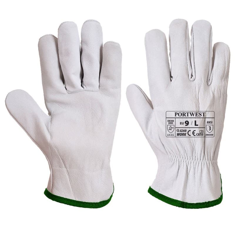 Portwest - Gants Driver en cuir ovin - 9 - Gris