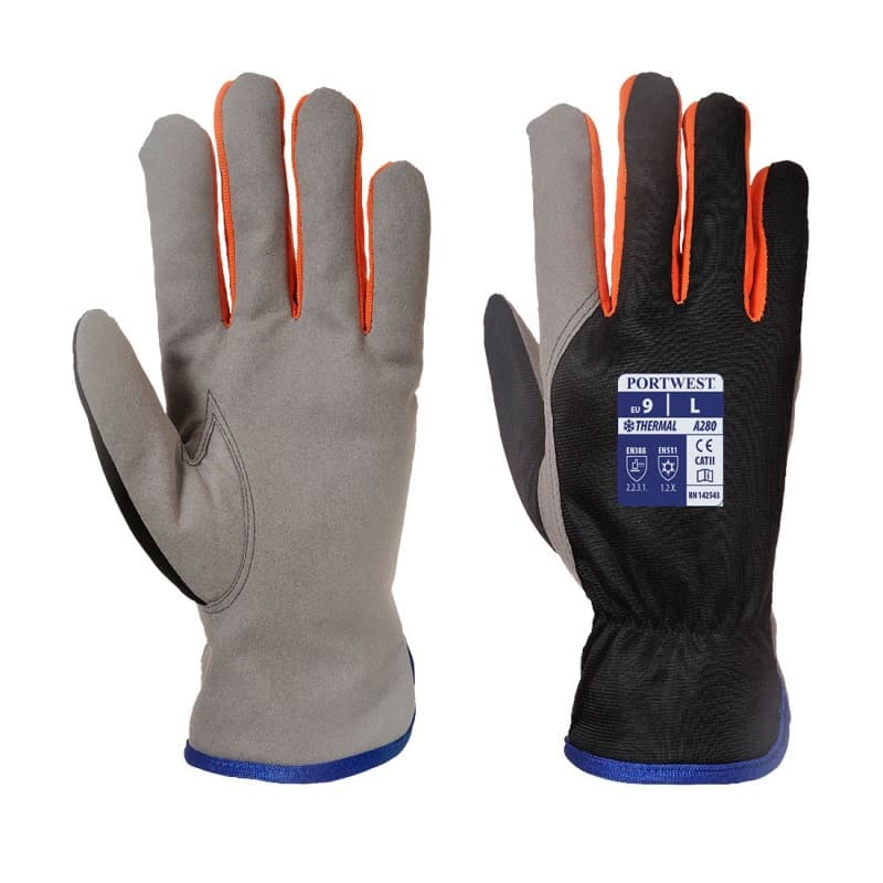 Portwest - Gants anti froid WINTERSHIELD - 9 - Noir / Orange