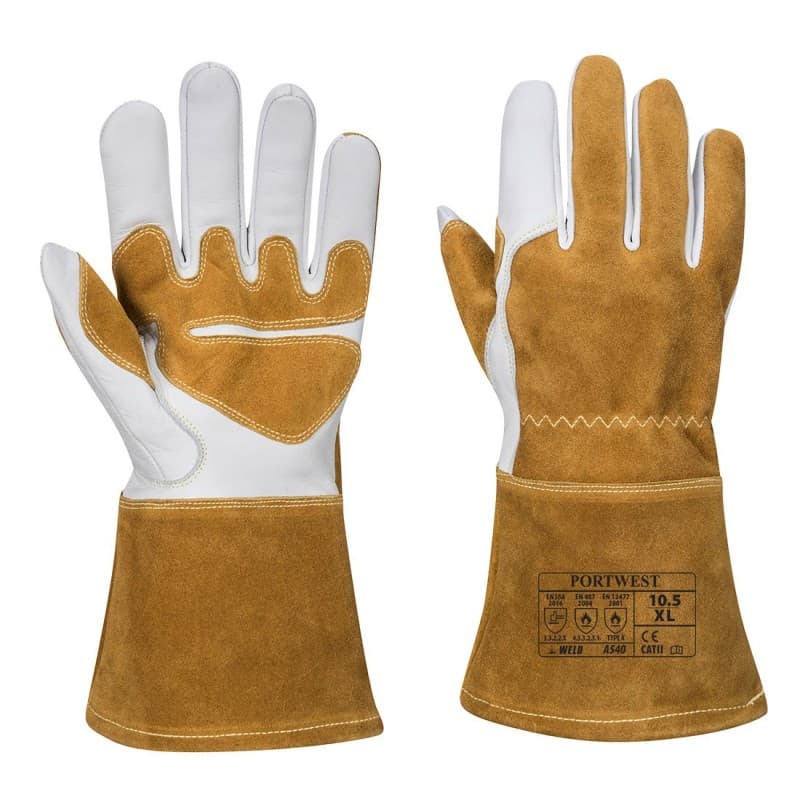 Portwest - Gants de soudeur Ultra en cuir de bovin grainé norme EN12477 type A - 9 - Marron