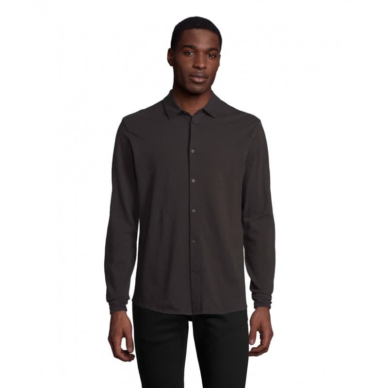 Neoblu - Chemise en coton piqué homme BASILE MEN - S - Noir